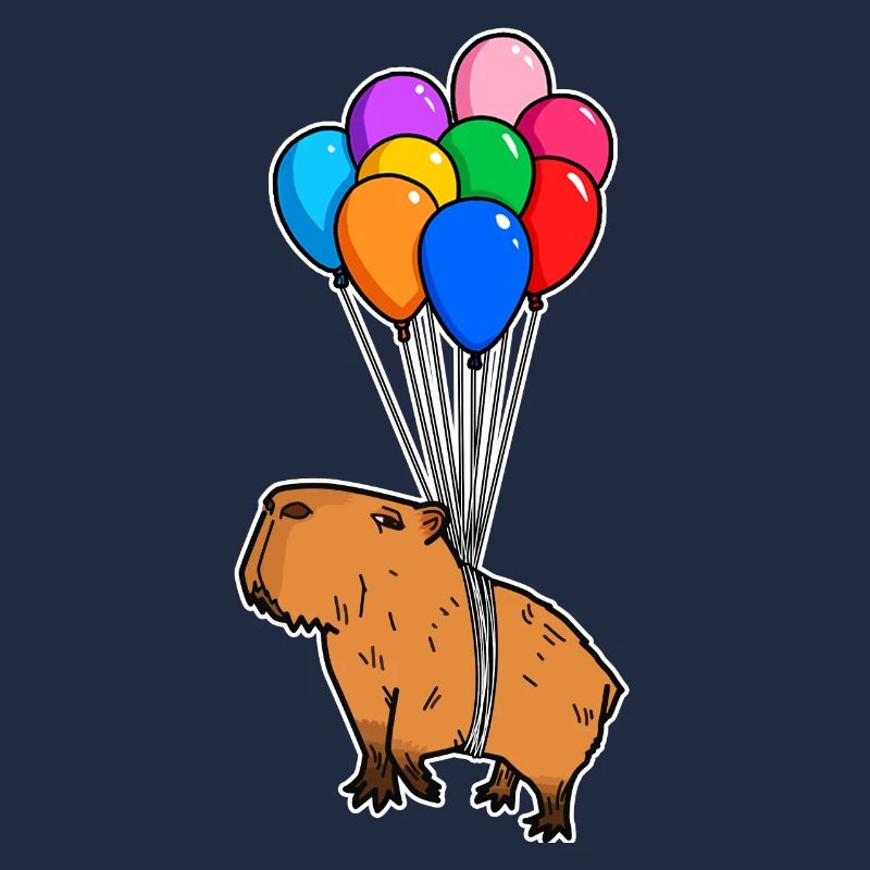 Capybara Rongeur Géant Caver avec Ballons Capybara