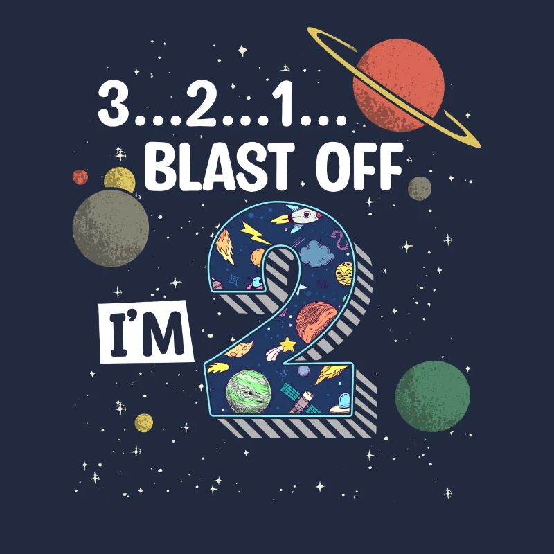 Blast Off Ich Bin2 Jahre Alt, 2. Geburtstag