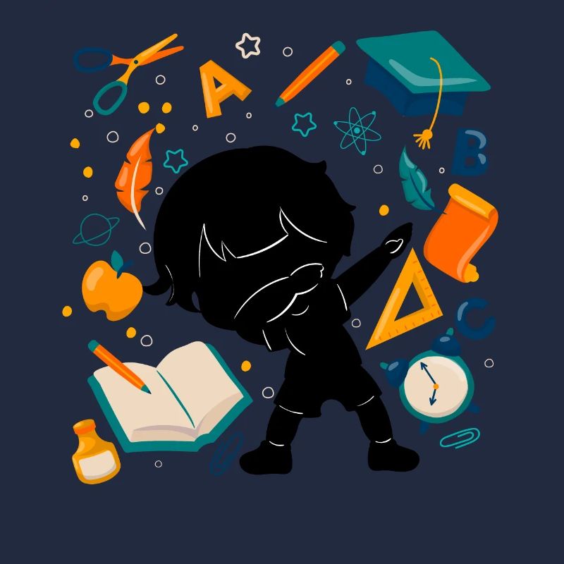 Silhouette Junge Ersten Tag Der Schule Student