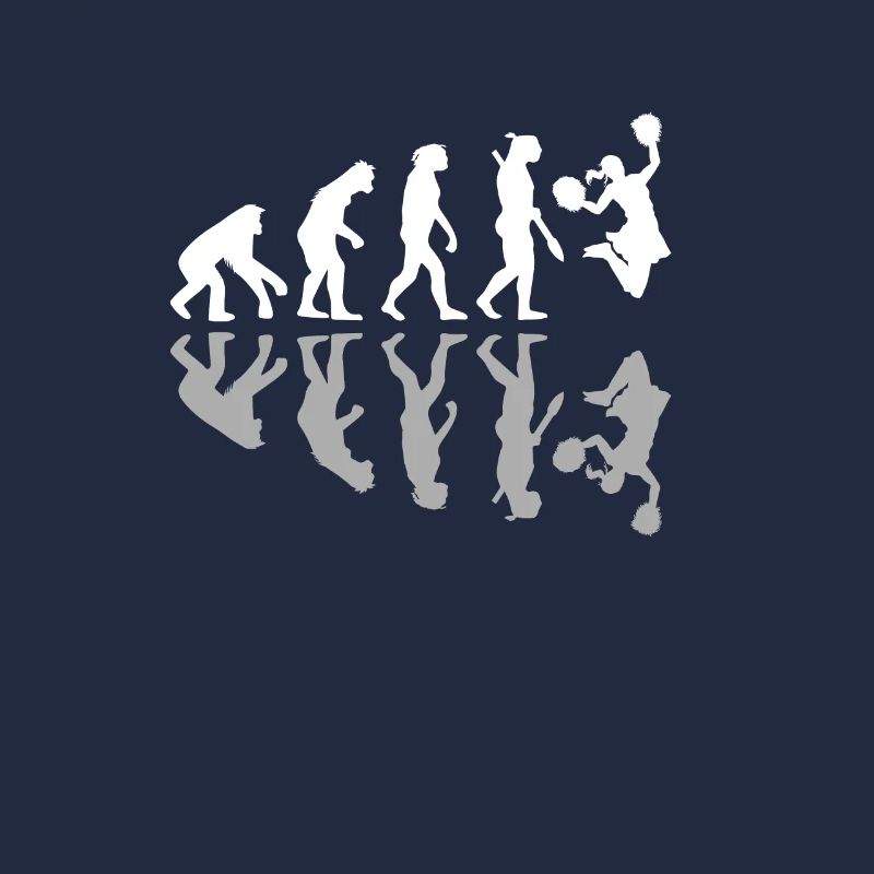 Human Evolution Cheerleading Cheer Cheerleader