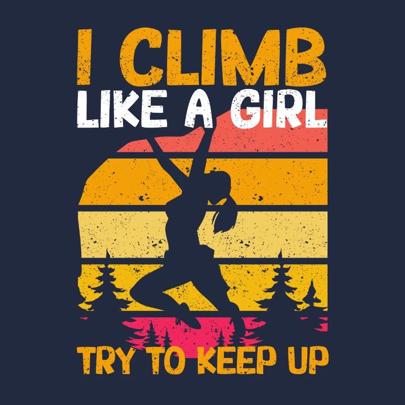 Klettern wie ein Mädchen - Distressed Retro Rock