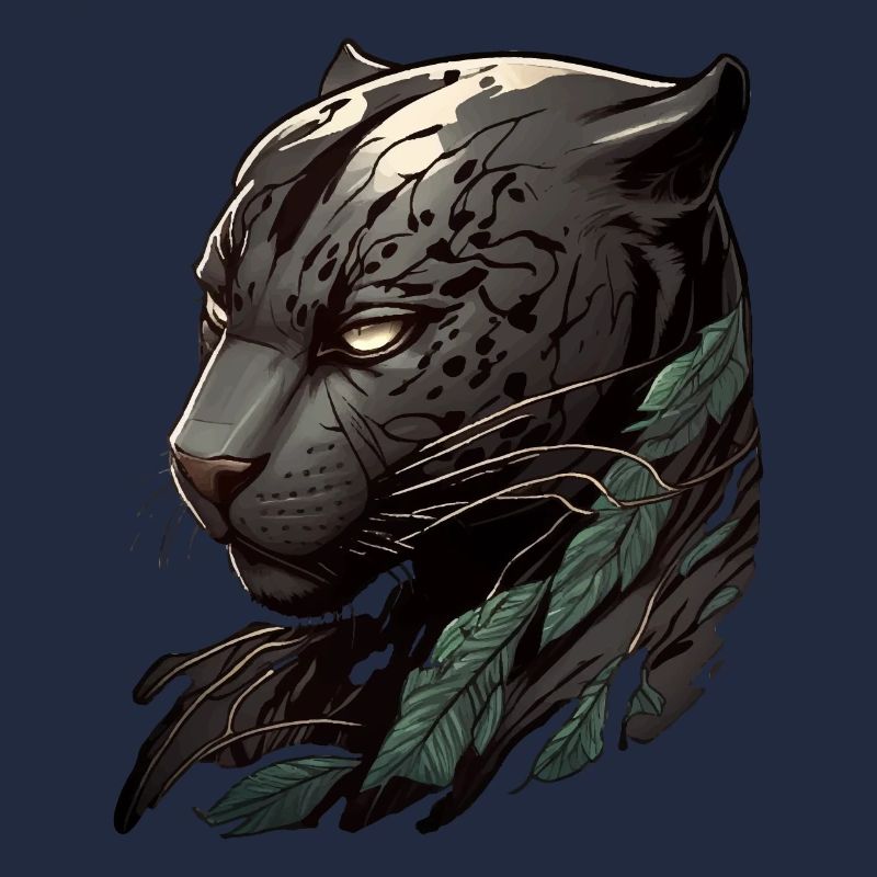 Kopf eines dunklen Panthers