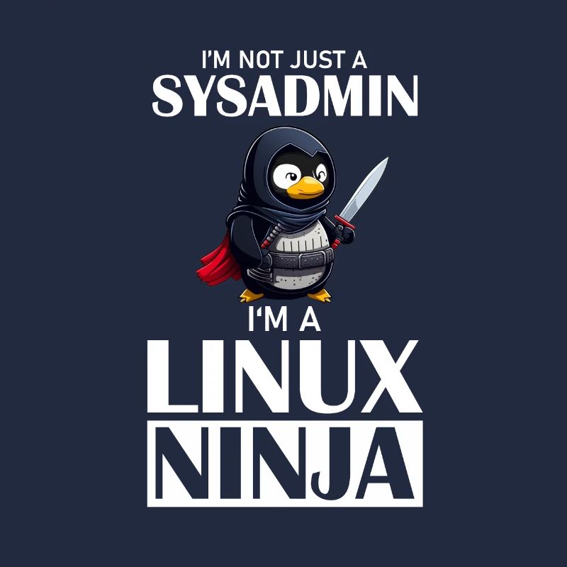 Linux Ninja I'm not a SysAdmin Tux Ninja Wizzard