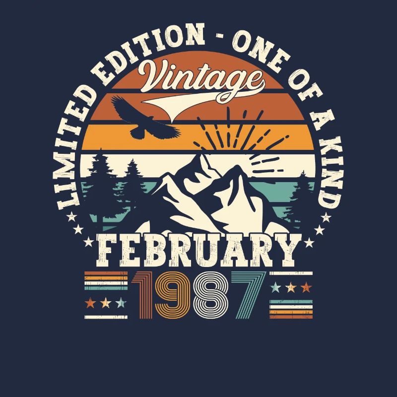 Februar Vintage 1987 Retro Geburtstag Geschenk