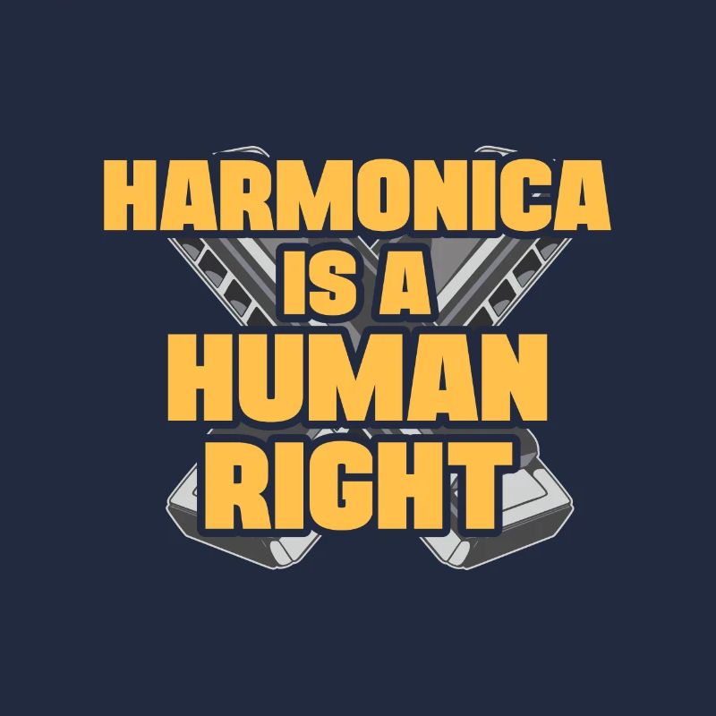 Harmonica Is A Human Right Harmonicist Gift Idea