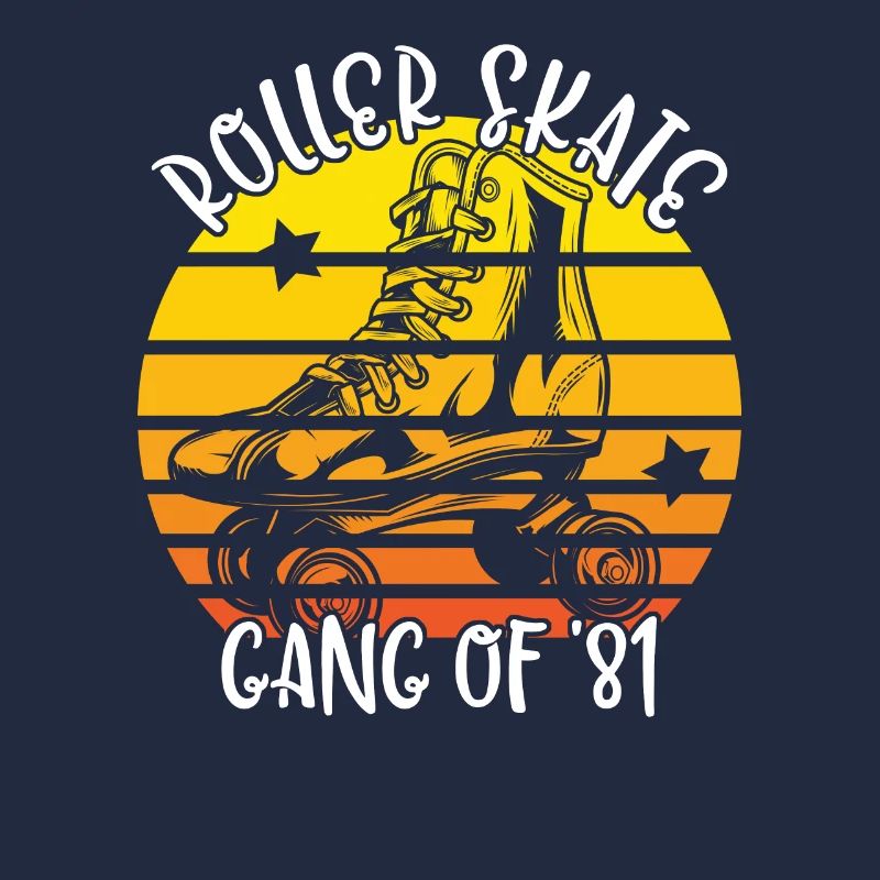 Rollschuhfahrer Rollerskates Rollschuh Gang 1981