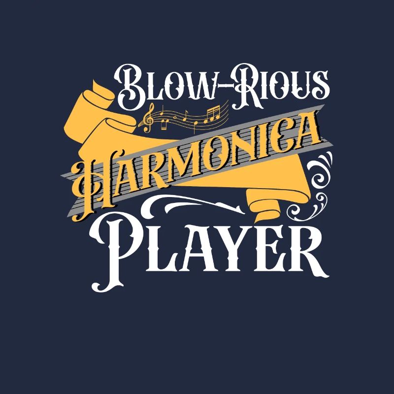 Blow-rious Harmonica Player Harmonicist Gift Idea