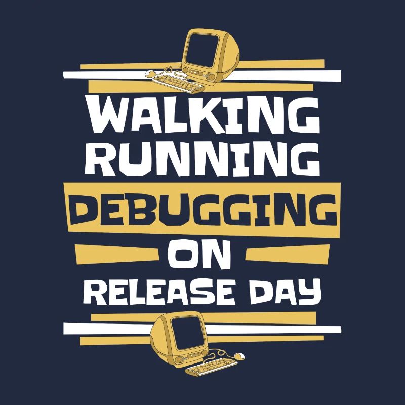 Walking Running Debugging Release Day Coder