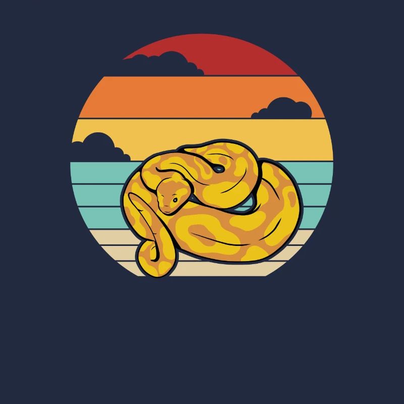 Retro Schlange Schuppenkriechtiere Python Banana