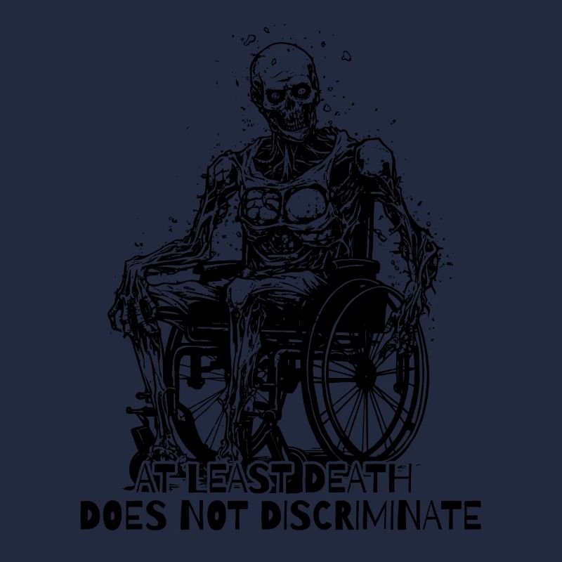 Squelette en fauteuil roulant : pas de discrimination