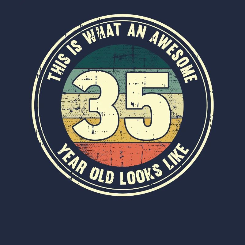 35. Geburtstag so sieht man mit 35 Retro Geschenk