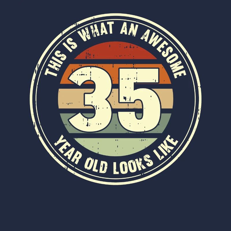 35. Geburtstag so sieht man mit 35 Retro Geschenk
