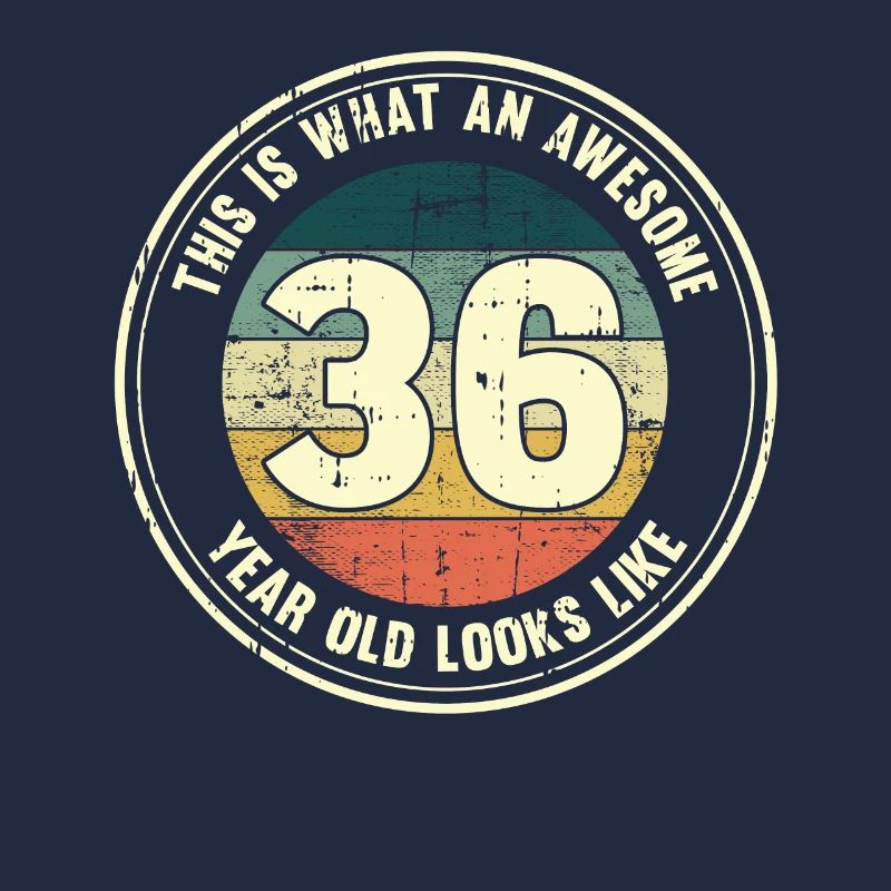 36. Geburtstag so sieht man mit 36 Retro Geschenk
