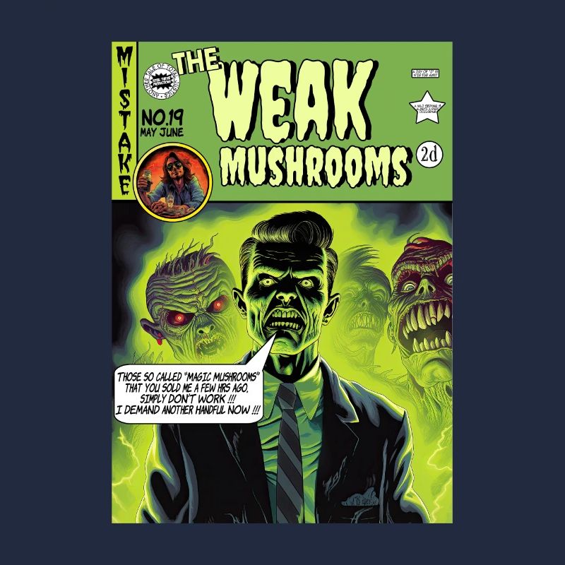 Retro Horror Comic - The Weak Mushrooms