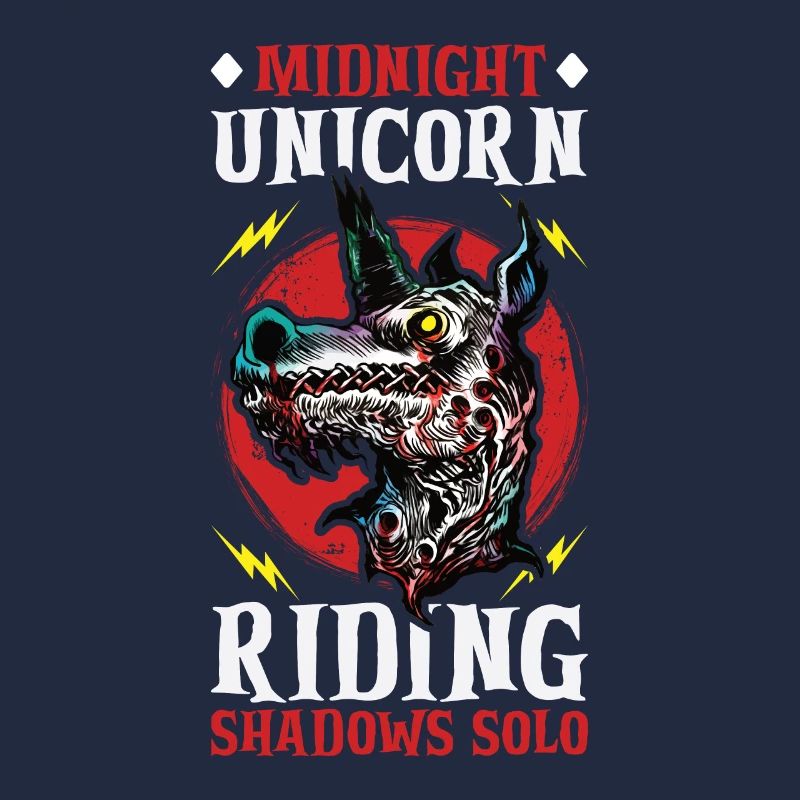 Dunkles Einhorn Horror Einhorn Mitternacht Einhorn