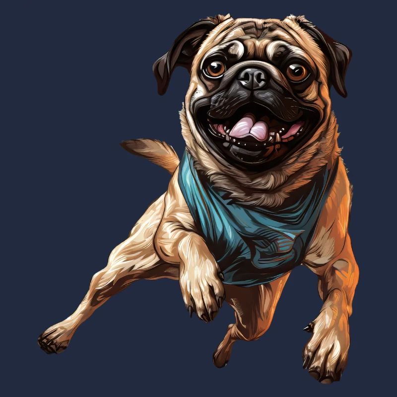 Pug on the move: running, sprinting, galloping
