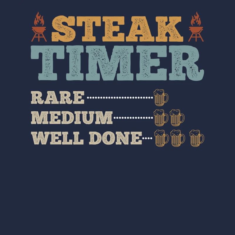 Steak Timer Rare Medium Well Done Beer Drinking &