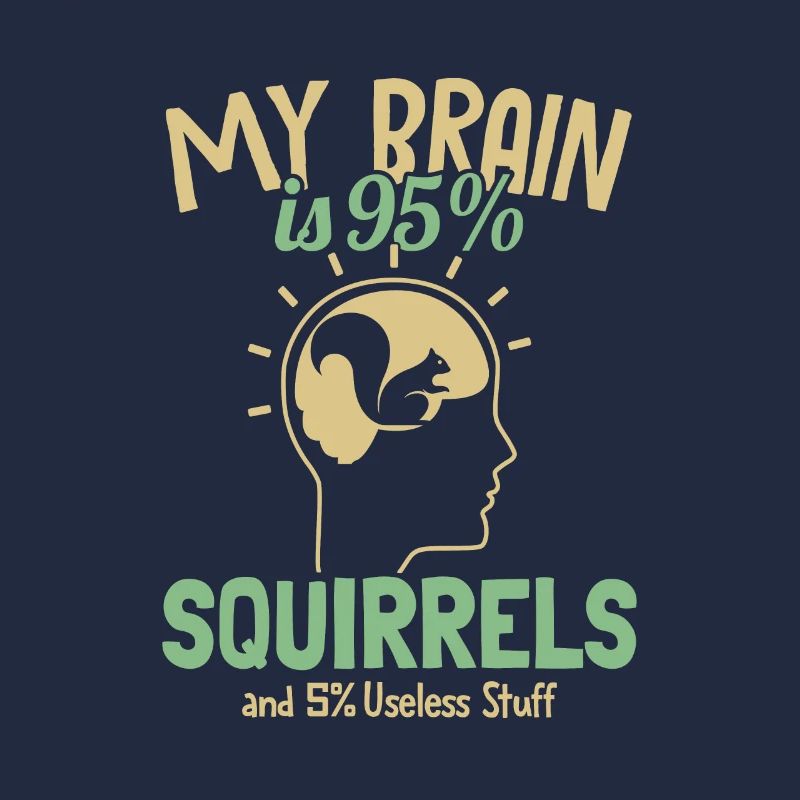 My Brain is 95% Squirrels Grauhörnchen Squirrel
