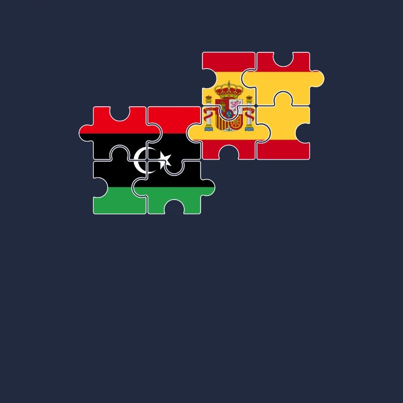 Libyen Spanien Flagge Spanisch Libyer