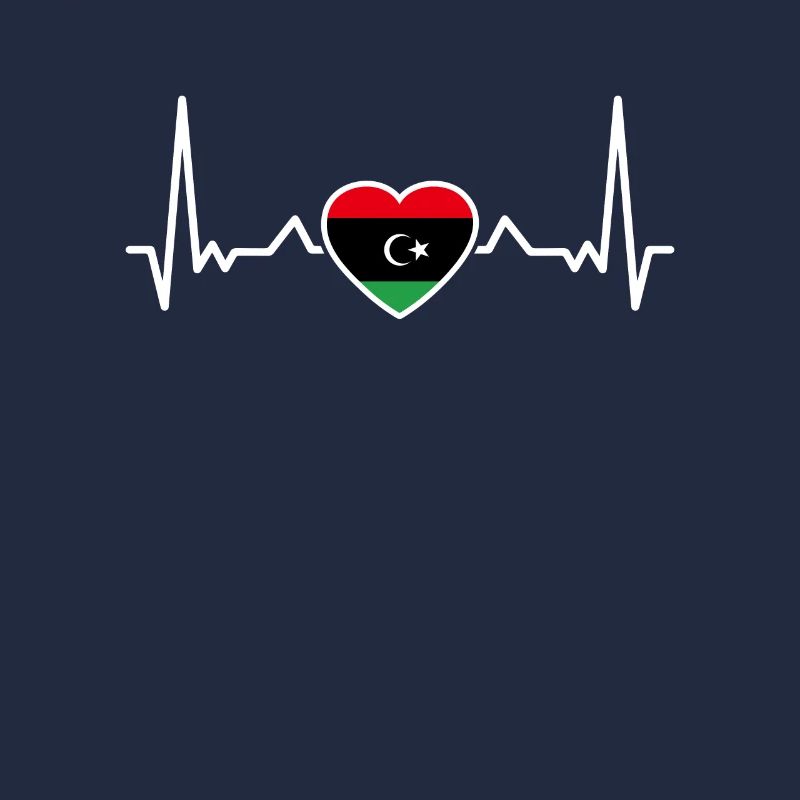 Libye Heartbeat Drapeau libyen Libyen