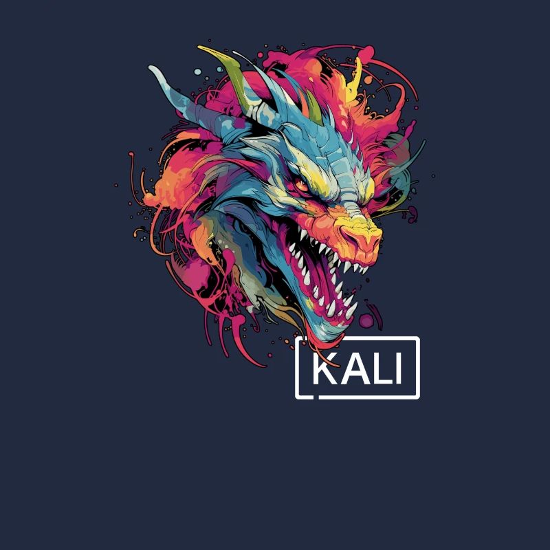 Colorful Kali Linux Dragon Design for DevOps &