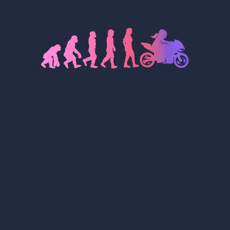 Motorradfahrerin Geschenk Bikerin Evolution