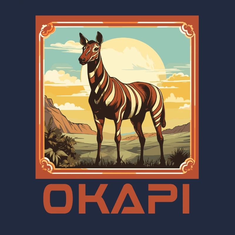 Okapi coucher de soleil Animal