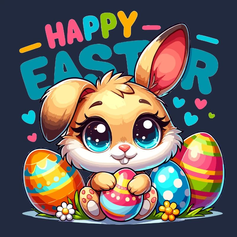 Happy Easter - Easter Bunny Illustration