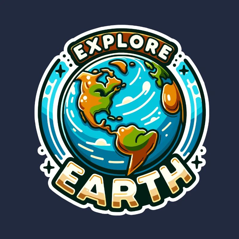 Explore Earth - Erde Illustration