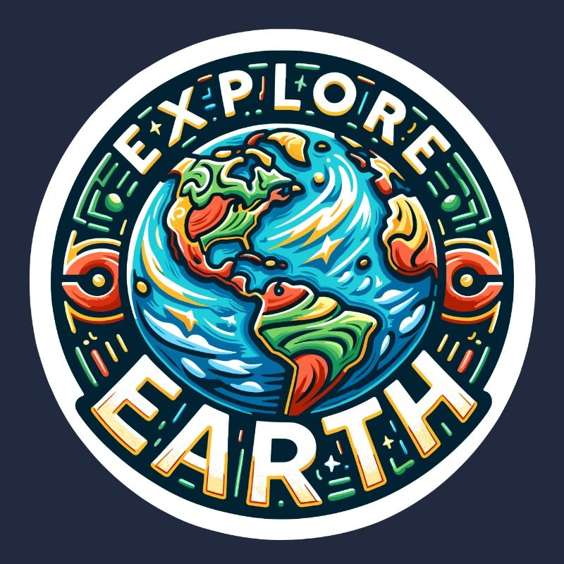Explore Earth - Erde Illustration