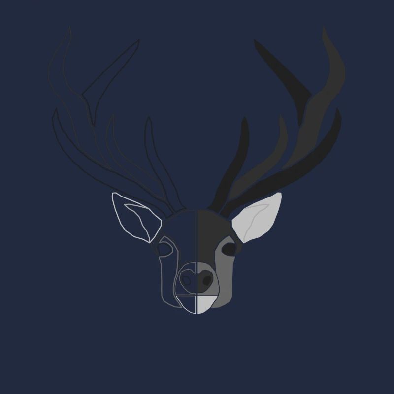 Rothirsch Geweih mit Hirschgeweih