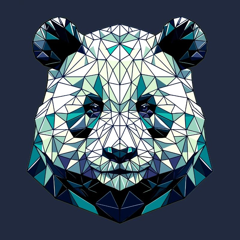 Panda dans la représentation polygonale