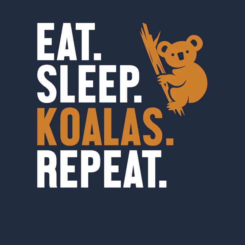 Manger Dormir Koalas Répéter Koalabear Eucalyptus