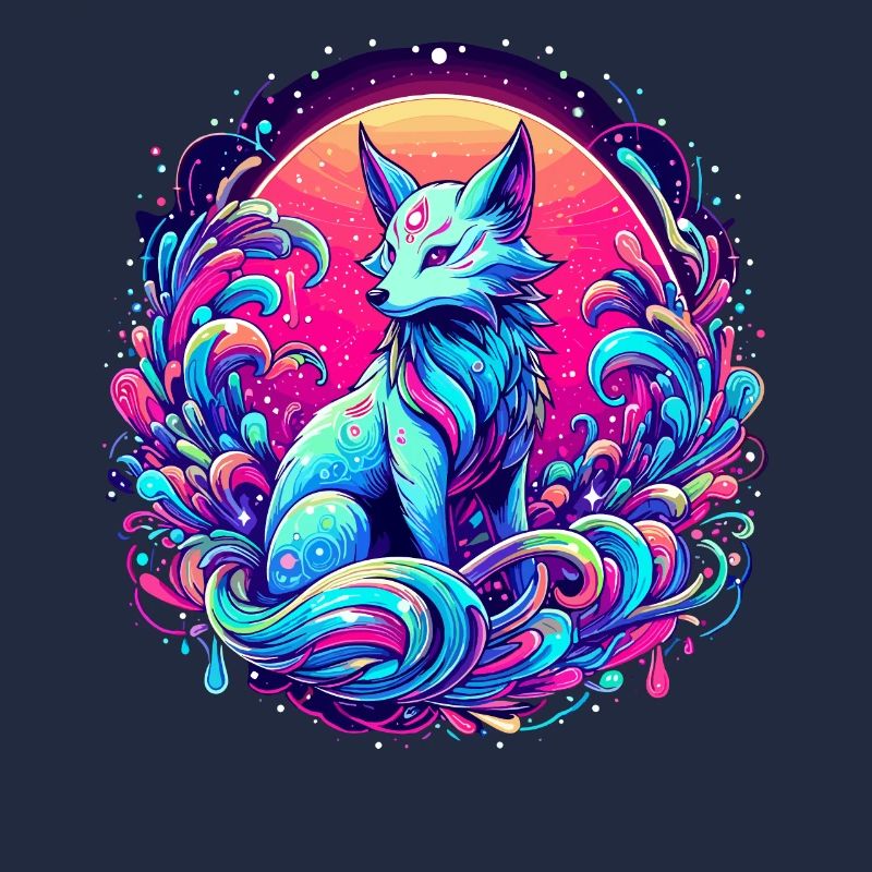 Fuchs Kunst Psychedelisch