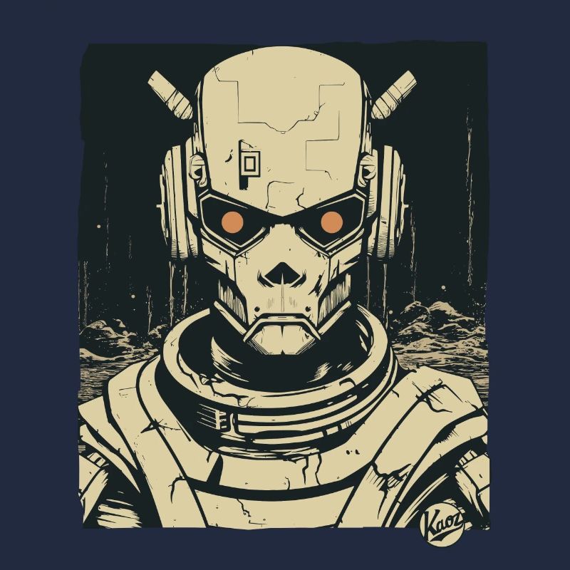 Super Humanoïde Crâne Crâne Android Mecha