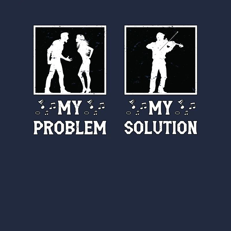 Fiddle Player My Problem My Solution Pictogram Dad