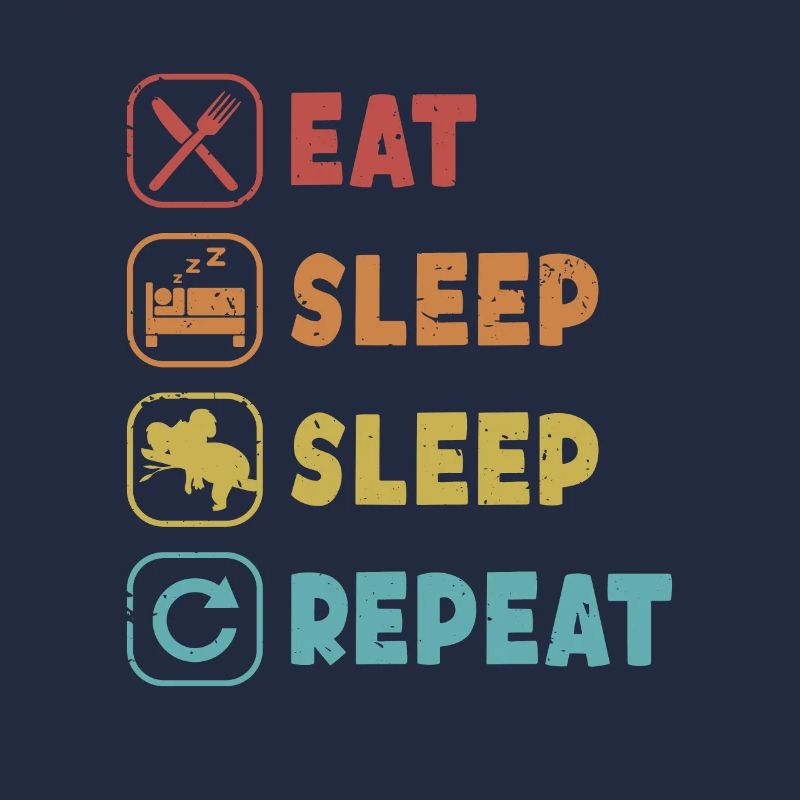 Manger Dormir Dormir Répéter Koalabear Eucalyptus Koala