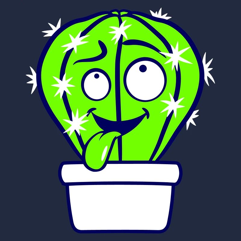 Cactus Cacti Face Prickly Funny Grimace