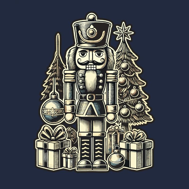 Christmas Nutcracker with Christmas Tree