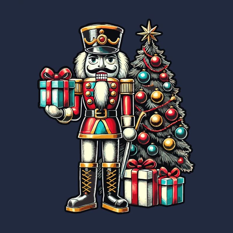 Nussknacker Mit Weihnachtsbaum Und Geschenken