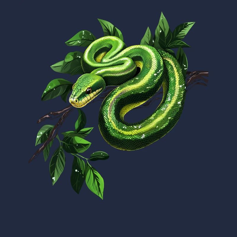 Arbre vert Python Serpents Amoureux Terrarium