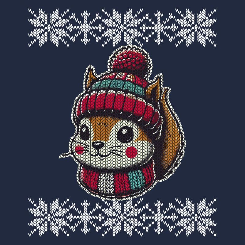 Cute Knitting Pattern Squirrel Winter