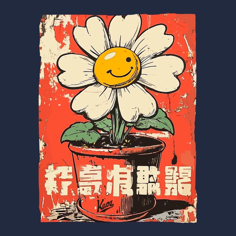 Drôle de fleur dans un pot de fleurs