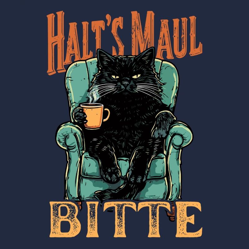 Halt’s Maul Bitte – Coole Vintage Katze mit Spruch