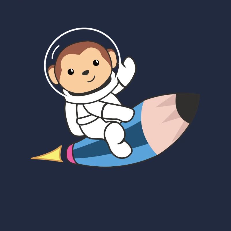 Cute Space Monkey Astronauts Universe