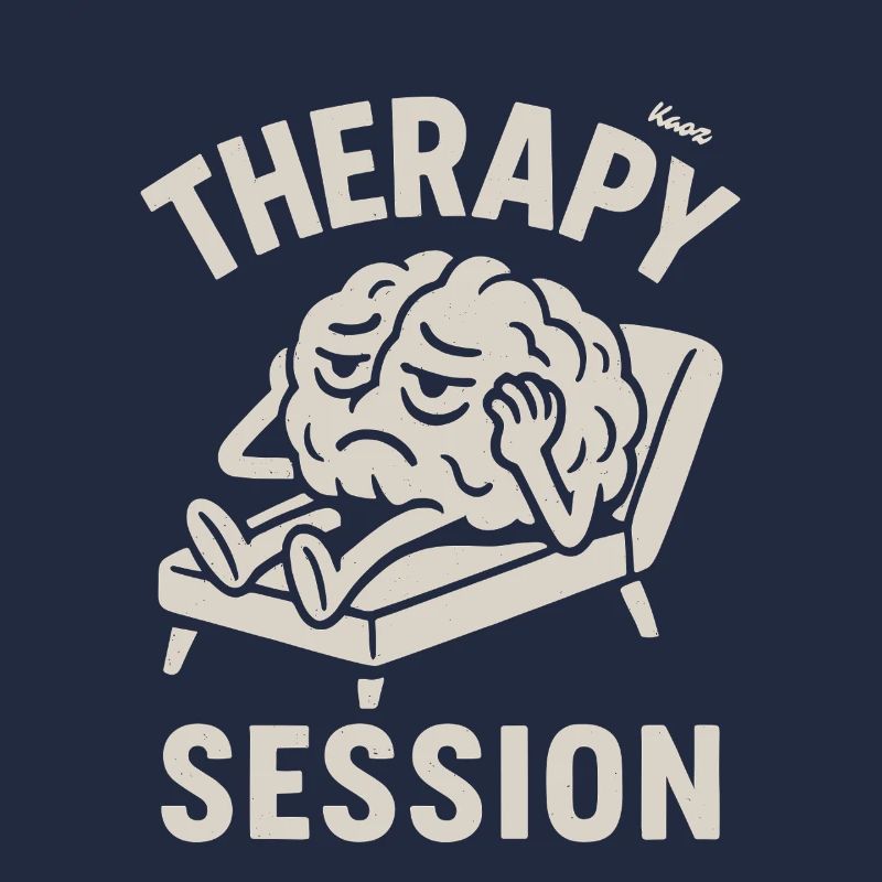 Brain with headache in therapy session