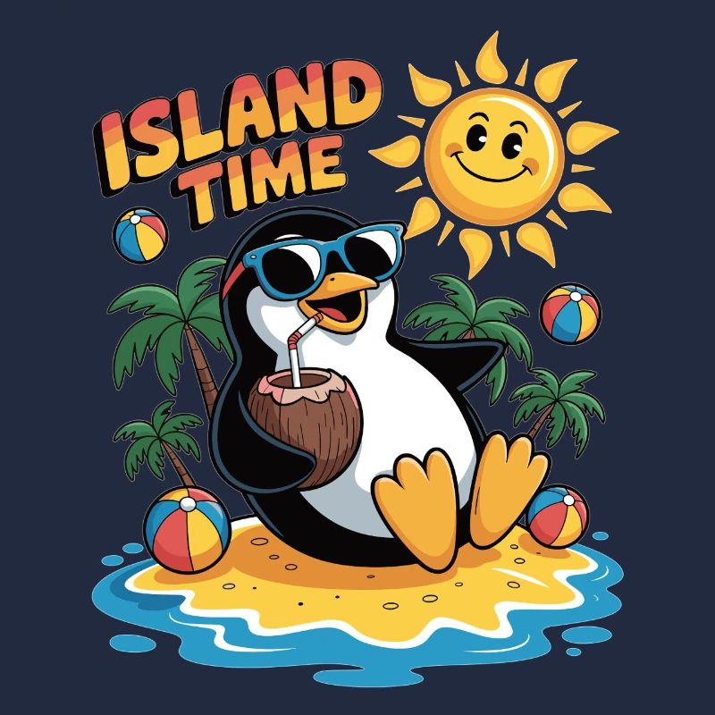 Pingouin en mode vacances
