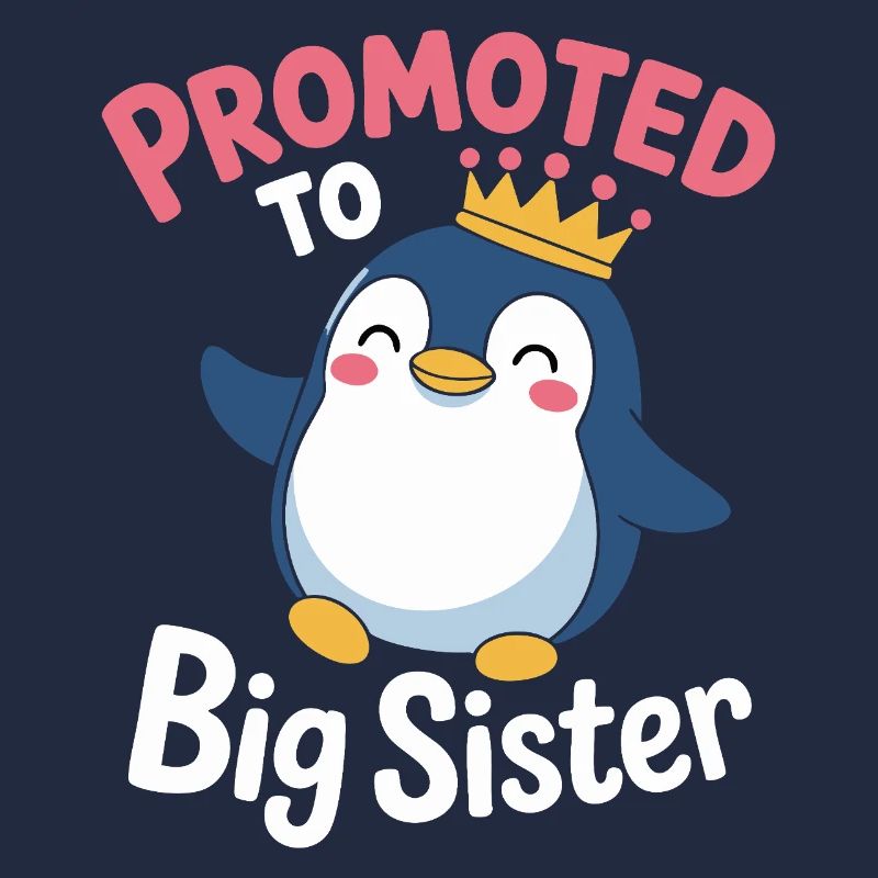 Zur großen Schwester befördert – Pinguin Design