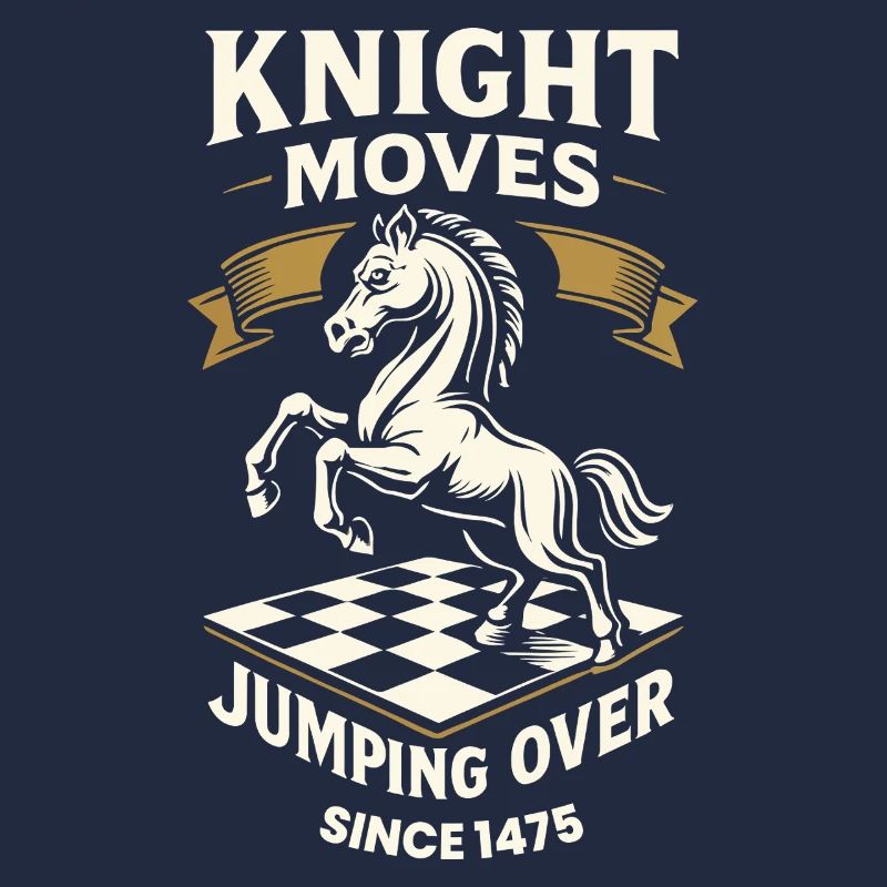 Le cavalier se déplace et saute par-dessus le joueur d’échecs