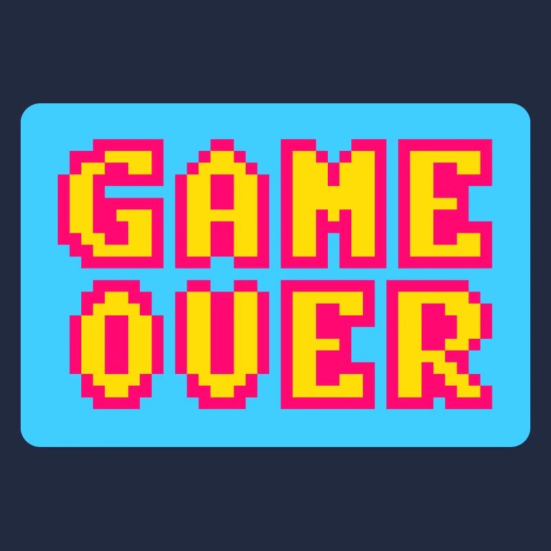 Game Over retrogaming vintage pixels